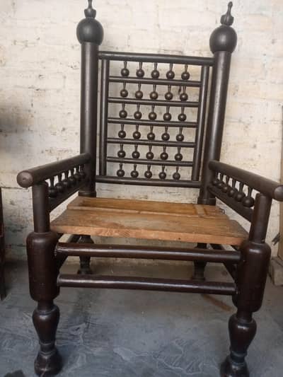 Antique Wooden Abacus Chair