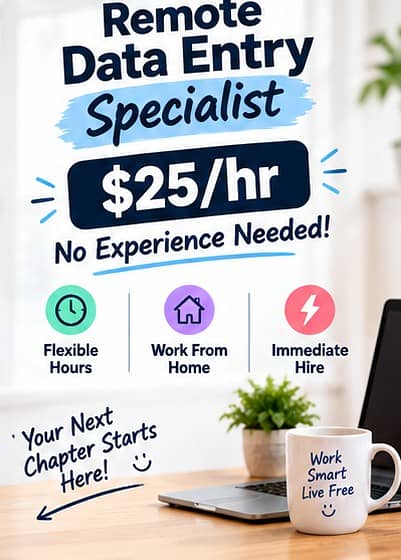 ‘Remote Data Entry Specialist – $25/ 1