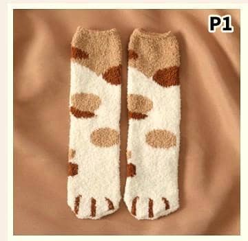 Winter Lamb Kawaii Cartoon Socks For Women Cute 3d Dog Cat Paw Pattern Fleece Warm Thicken Funny Plush Socks Home Floor Sleeping Eatop e r5913