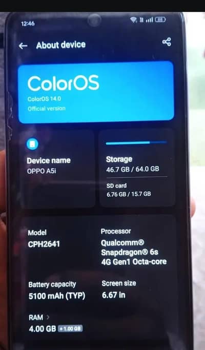 OPPO  a 5 I