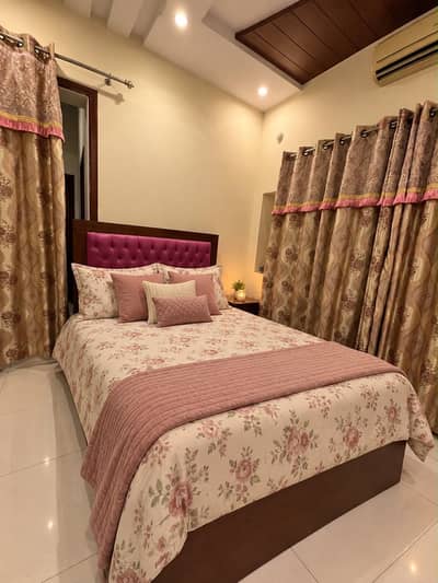 One bed,one dressing table,2 small side tables (mattress included)