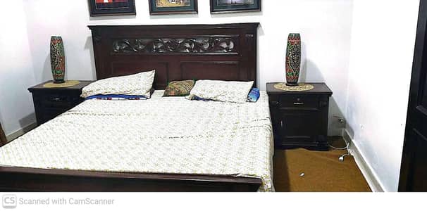 Double Bed, Side Tables and Dressing Table