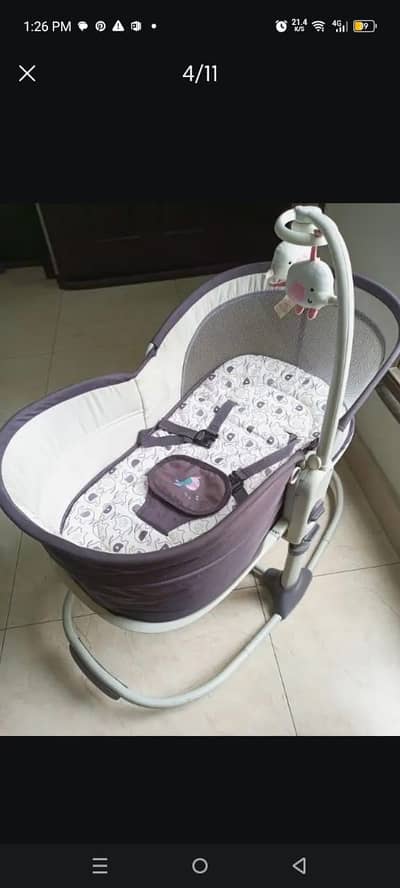 Baby cot brand new conditionMastella 6 in 1 Multifunction Basenet grey