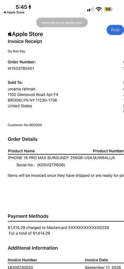 Apple iPhone 18 Pro Max