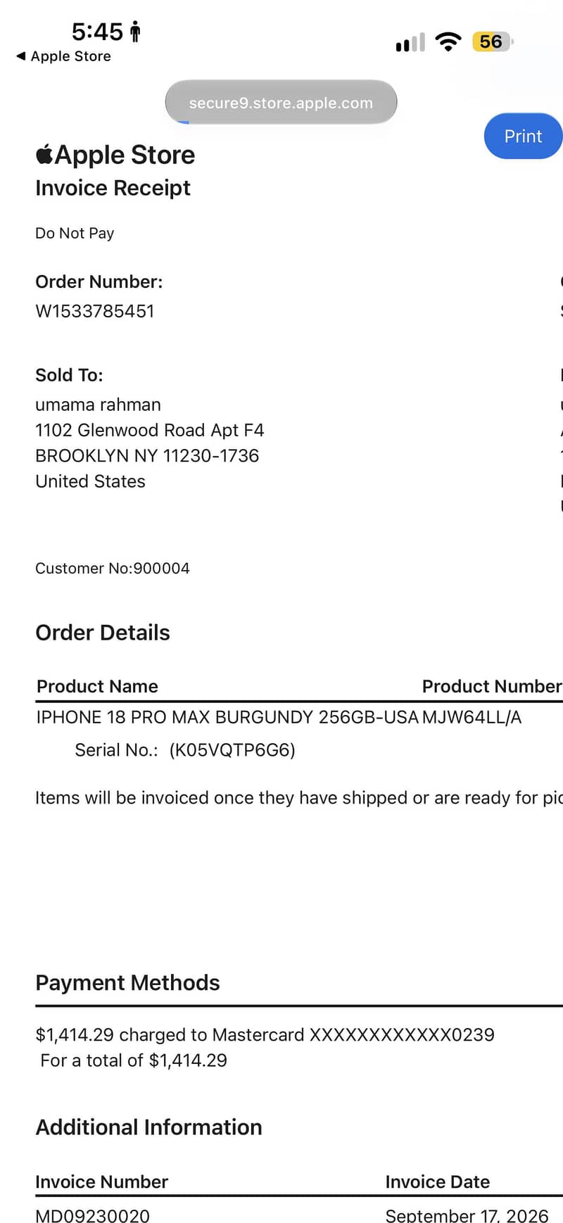 Apple iPhone 18 Pro Max 0