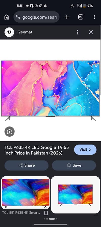 Tcl 55 inch 4k led p635