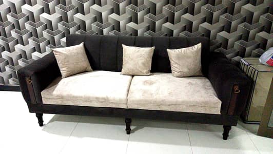 7 Seater Malai (velvet) Fabric SOfa set With Center Table & 4 chair