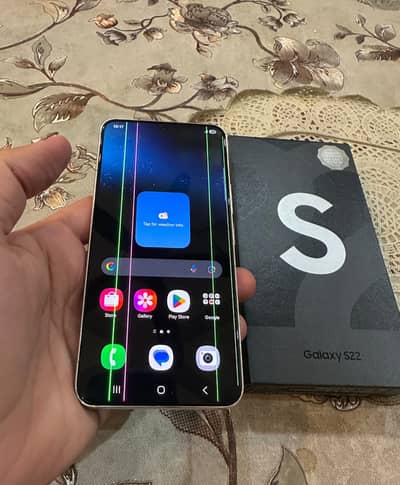 S22 Full Box. White Color. OFFICIAL PTA APPROVED. DUAL SIM. NO EXCHANGE.