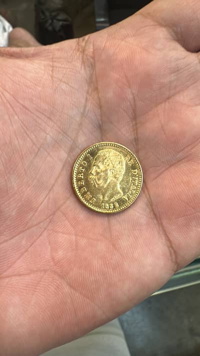 Italy 20 Lire 1882 Gold Coin - 6.45g Umberto