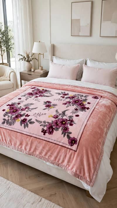 double plai double bed blanked heavy weight imported new