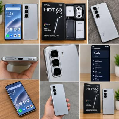Infinix Hot 60 Pro+ Silver | 10/10 Condition | Full Box | PTA Approved