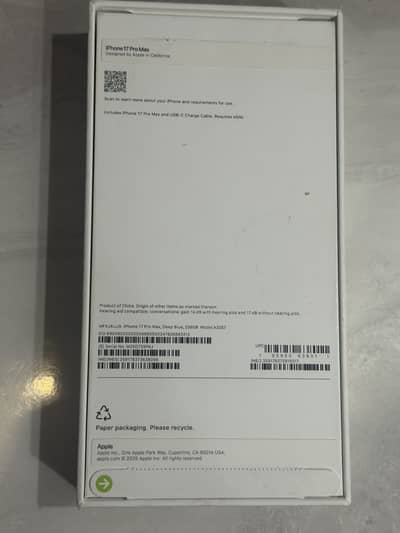 Iphone 17 pro max 256 gb