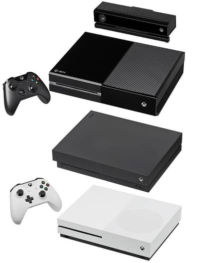 Xbox One (3 black and 1 white) for sale