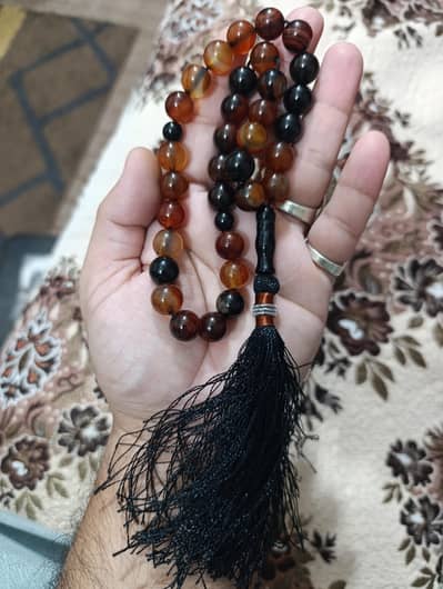 NATURAL AQEEQ STONES TASBEH