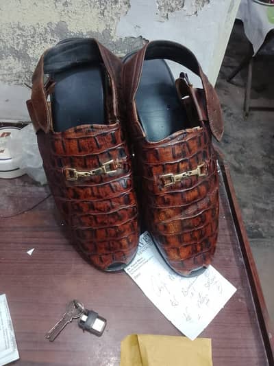 Logo leather slipper sandals, shoes wear size 10