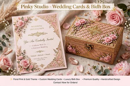 Wedding Card, Bidh Box, Mehndi Card Designing - Pinky Studio