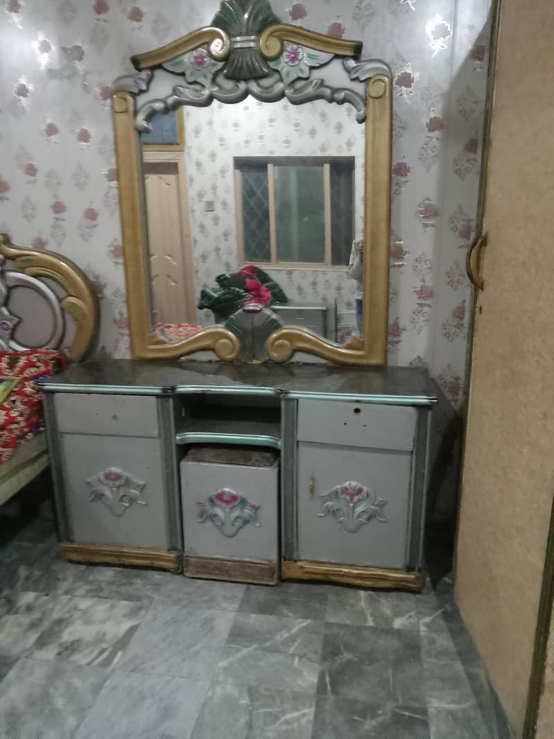 Double Bed Set with side Table & dressing table 2