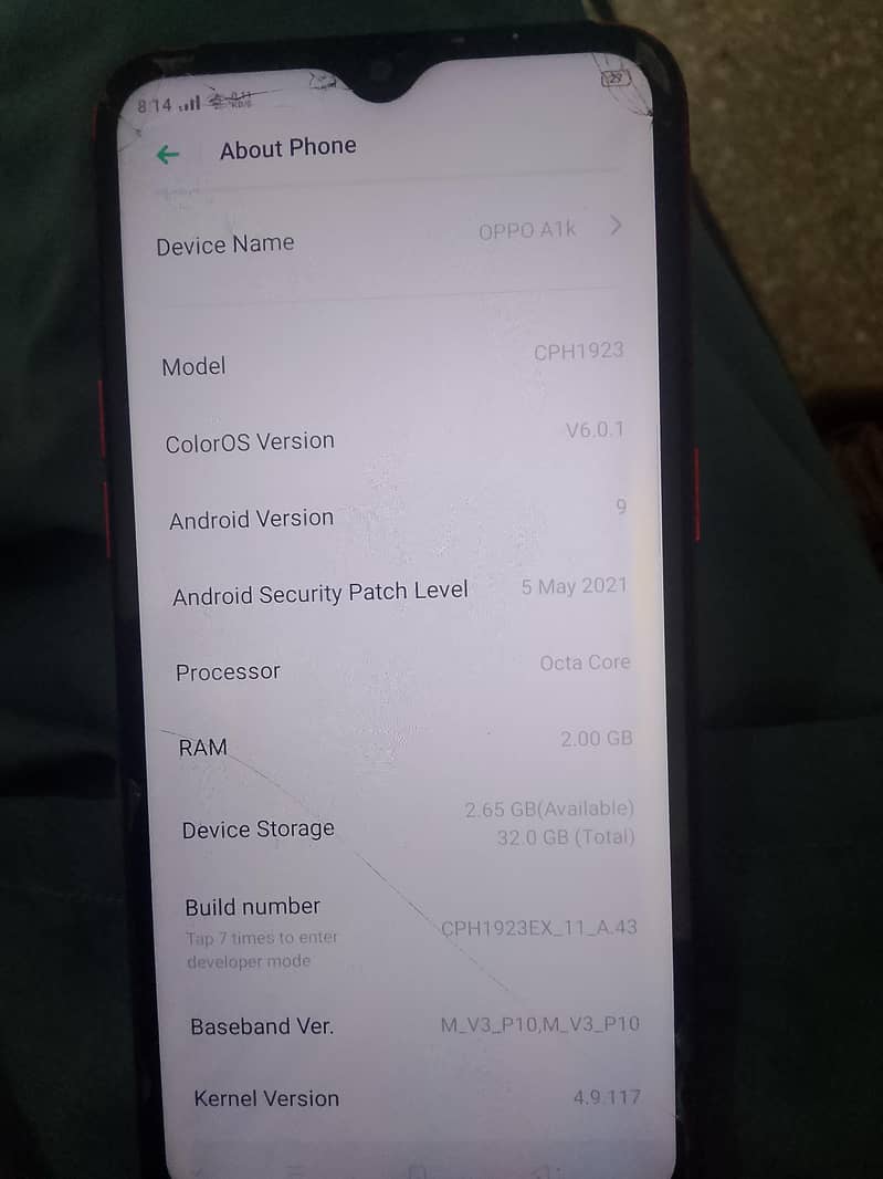 OPPO A1 0