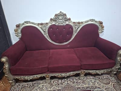 wooden sofa set 7 seater
