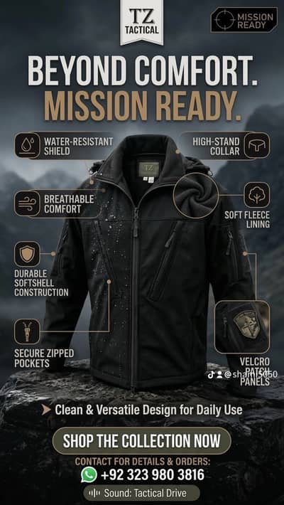 Tactical soft shell jacket