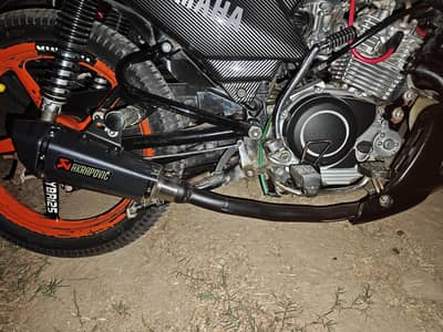 Akrapovic exhaust with bend pipe and fittings