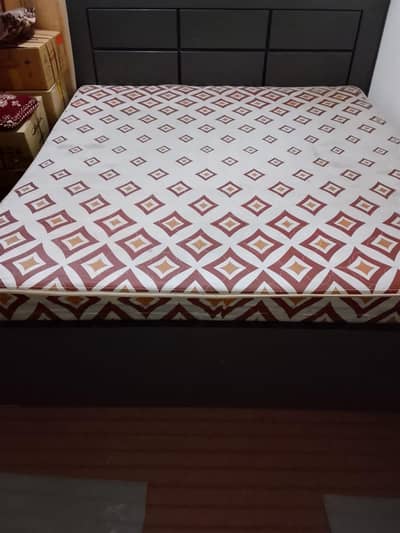 Double bed with spring mattress king size queen size