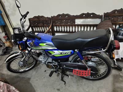 Honda CD 70 blue 2025 model All ok and original 100%