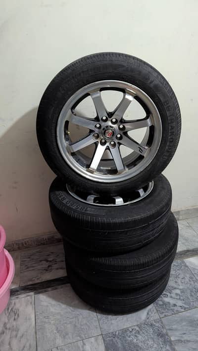 185/60 R15 BG TRAKO PLUS TYRE AND CHINA ALLOYE RIM