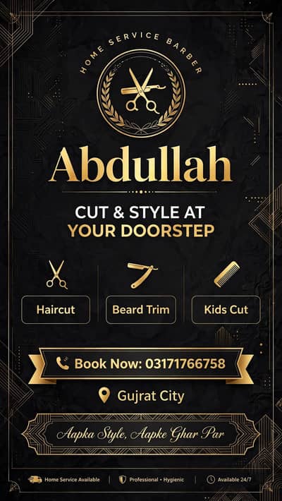 Abdullah Cut and Style salon home service