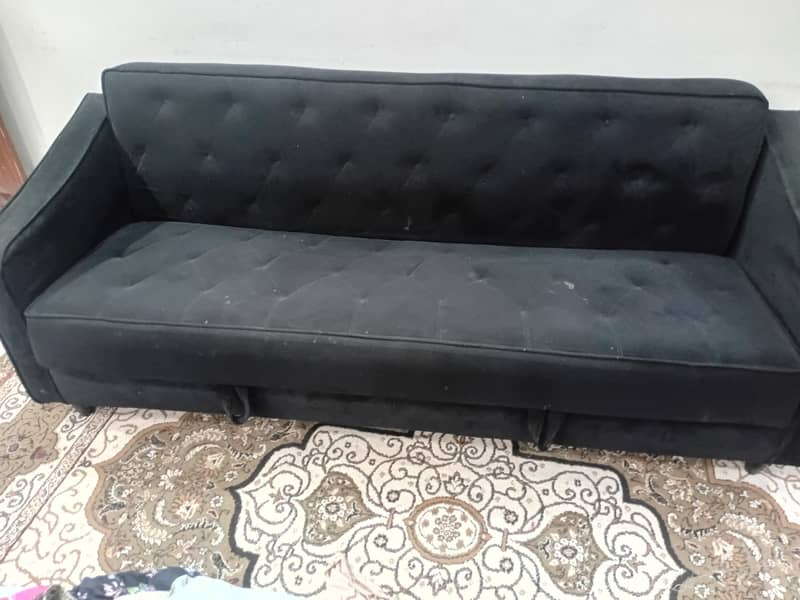 black bed sofa 0