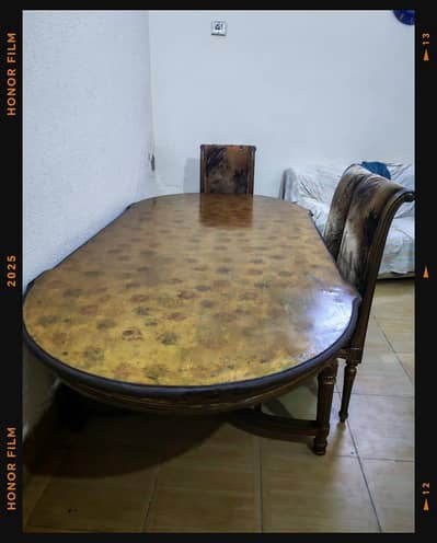 KING-SIZE DINING TABLE SET — 8 CHAIRS | FOR SALE