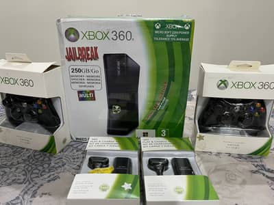 Brand new x box 360 with wireless remotes