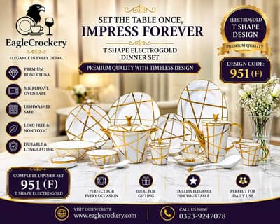 72 pcs bone dinner set F406 8 person serving for buy 0323 9247078