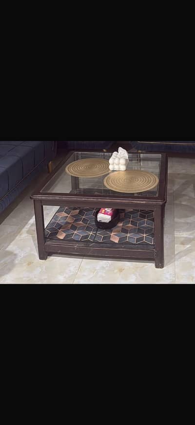 Wooden Glass Center Table