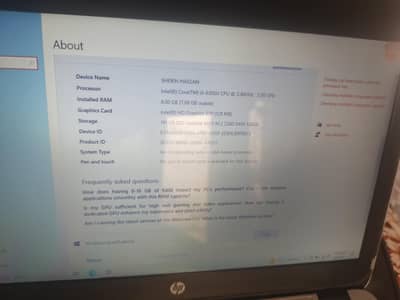 HP Core i5 6generation laptop