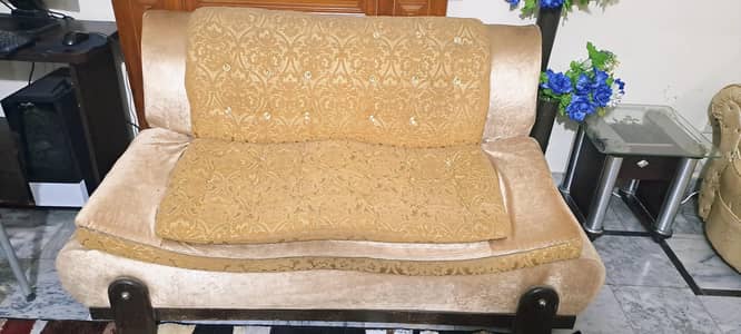 Golden 2 seat Sofa