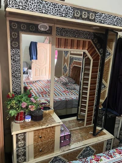 bed and dressing