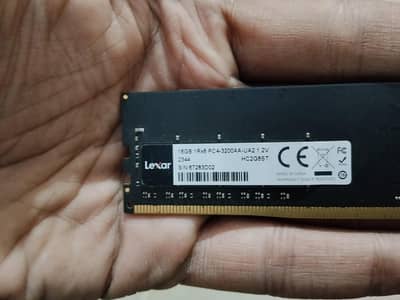Lexar 16GB 3200 MHZ PC RAM for sale like new 4 months used