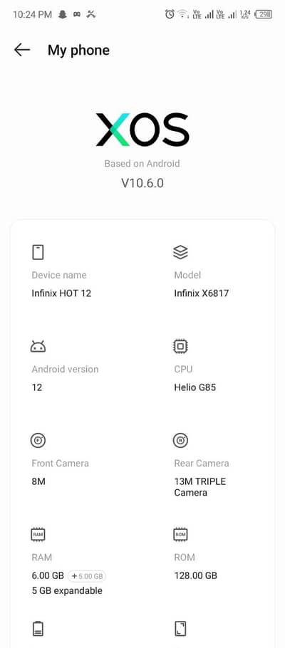 Infinix Note 12