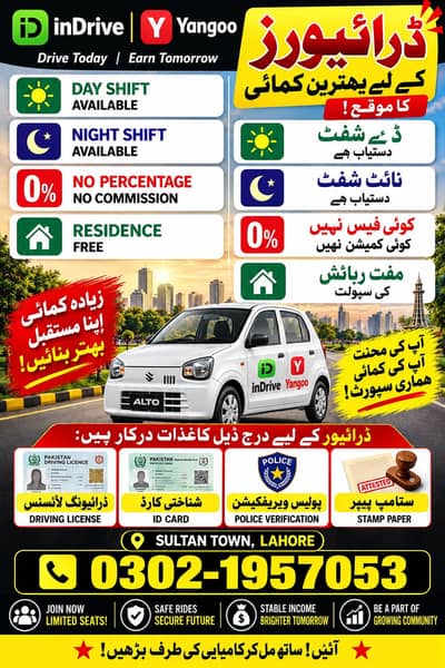 Drivers Required for Indrive/Yangoo
