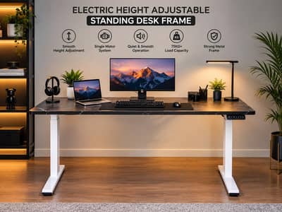 Standing Desk | Electric Height Adjustable Frame | Office & Gaming