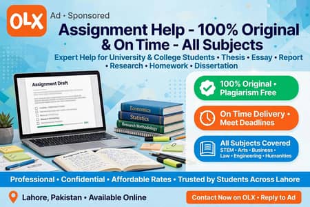 Assignment Help For University Students - Lahore - Original Work