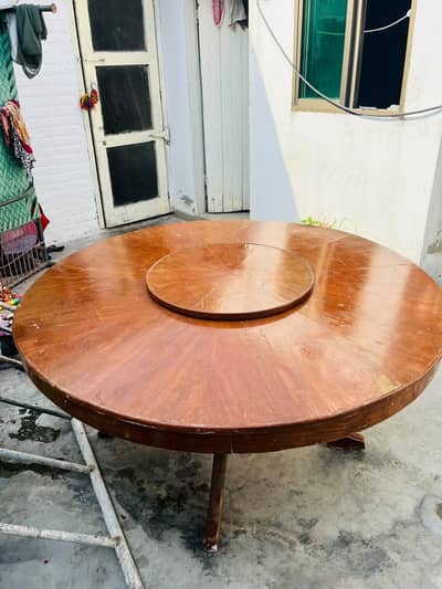 Wooden dining table