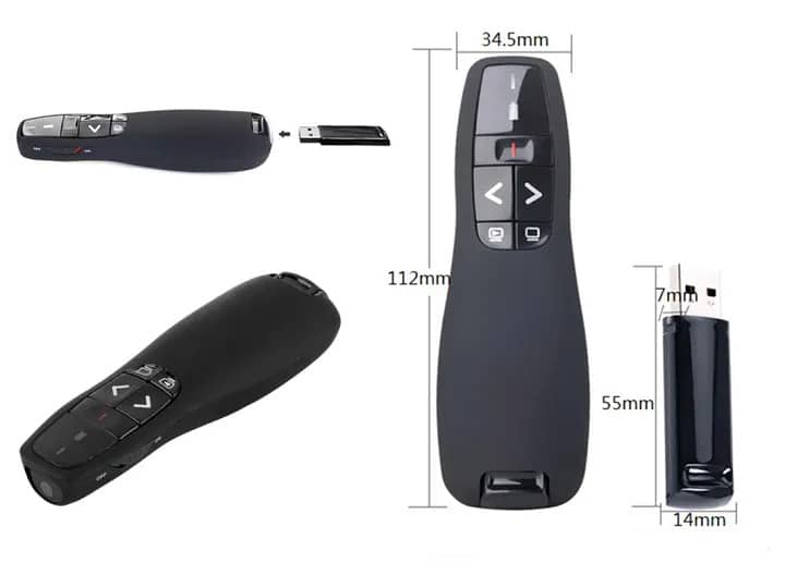Wireless Presenter with Red Laser Pointer - PowerPoint / Slide Change 1