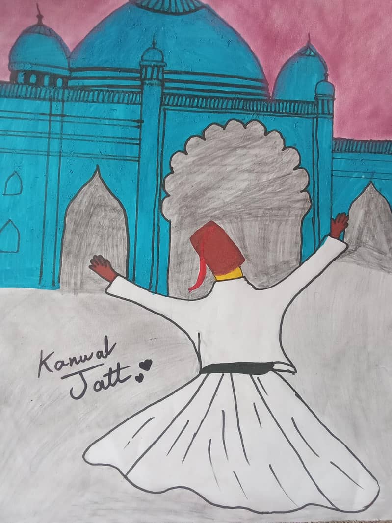 Islamic Painting, Pencil Sketch & Calligraphy - Kanwal Jatt Art 1
