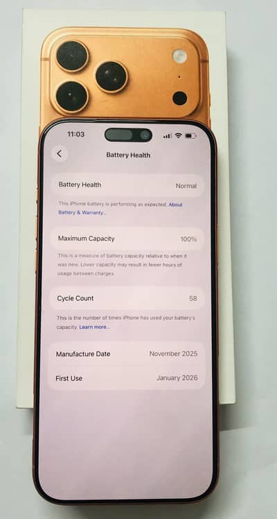 iPhone 17 Pro Max LL/A Scratchless 100% BH