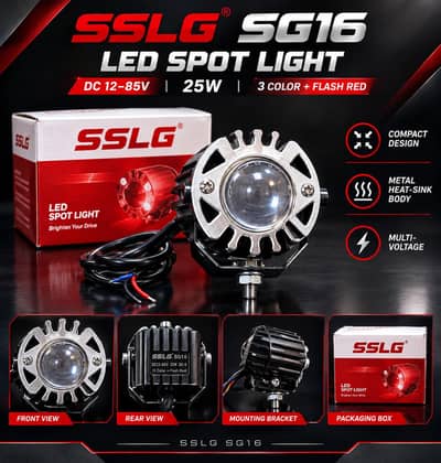 SSLG LED FOG SPOT LIGHT 3 COLORS