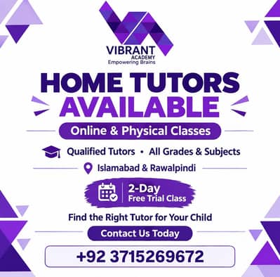 Qualified Teachers Available for Home & Online Tuition