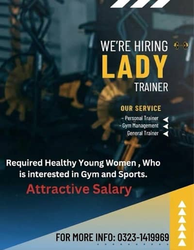 Gym trainer job available