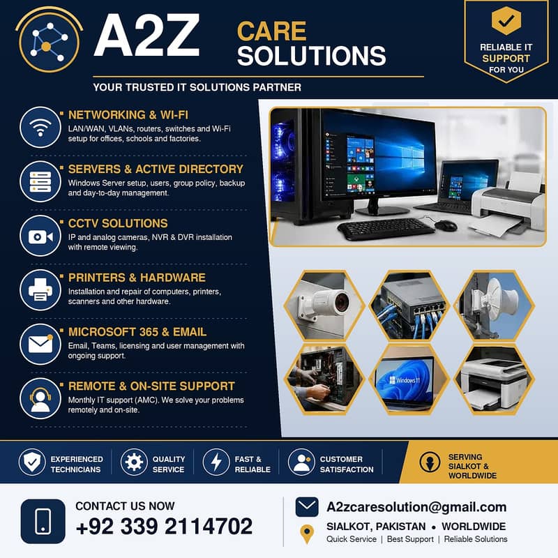 IT Services Sialkot - Networking, CCTV, Printer, Server aur Computer 0
